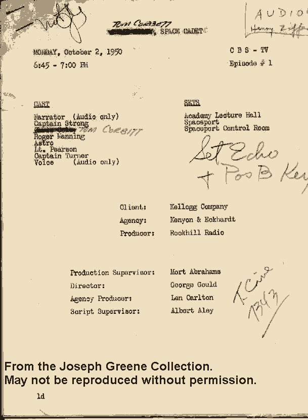 First page of first TC script
